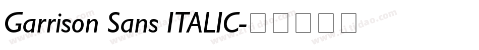 Garrison Sans ITALIC字体转换